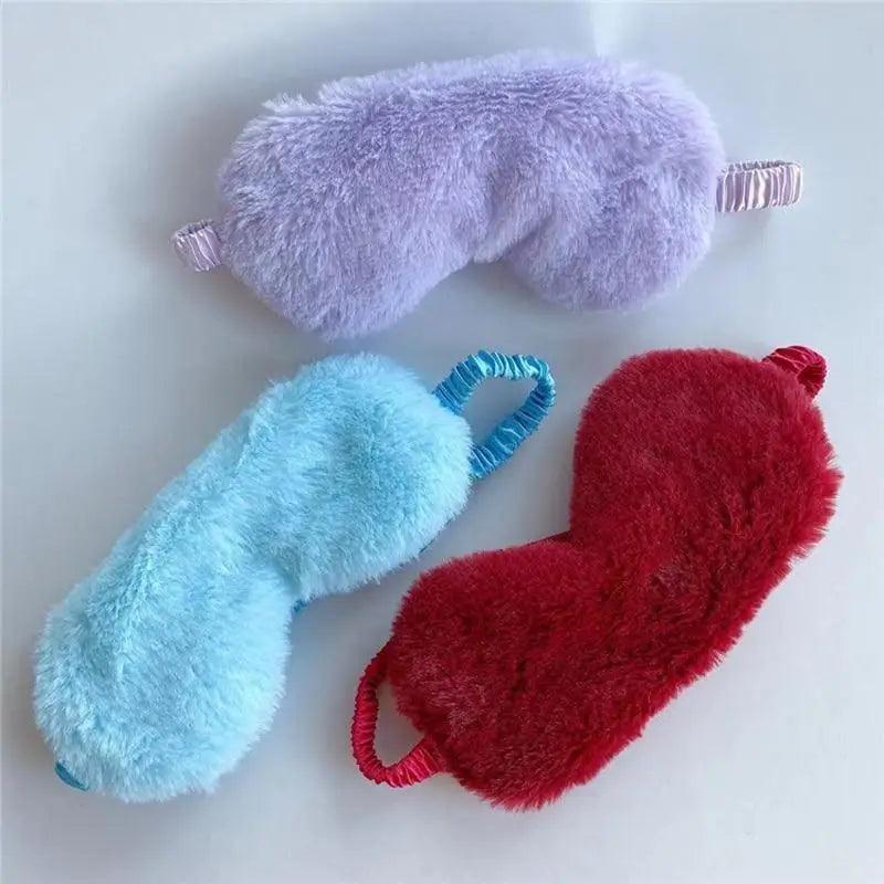 Comfortable Soft Plush Sleep Eye Mask Sleeping Masks Night Eyeshade Women Traveling Eye Patch Cute Design Cozy Fluffy Eye Mask Stevvex