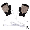 Comfortable Warm USB Heating Winter Gloves Hand Warmers Fingerless Mittens Hand Laptop Half Electric Heating Gloves Soft Hands Warmer Stevvex