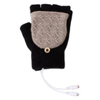 Comfortable Warm USB Heating Winter Gloves Hand Warmers Fingerless Mittens Hand Laptop Half Electric Heating Gloves Soft Hands Warmer Stevvex