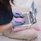 Comfortable Warm USB Heating Winter Gloves Hand Warmers Fingerless Mittens Hand Laptop Half Electric Heating Gloves Soft Hands Warmer Stevvex