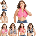 Comfortable Women Towel Bra Chest Hanging Neck Wrapped Big Bra Breastfeeding Lightweight Ladies Towel Bra Stevvex