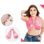 Comfortable Women Towel Bra Chest Hanging Neck Wrapped Big Bra Breastfeeding Lightweight Ladies Towel Bra Stevvex