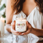 Pumpkin Spice Soy Candle 9oz Jar, Vanilla Whipped Cream Cinnamon BandsCo Straps