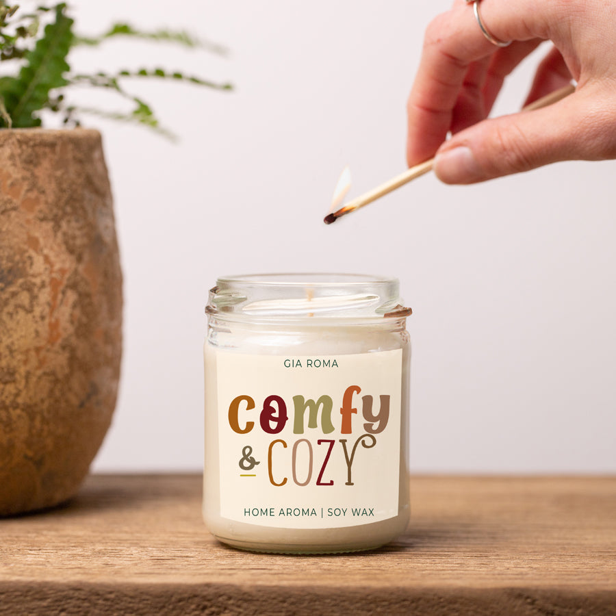 Pumpkin Spice Soy Candle 9oz Jar, Vanilla Whipped Cream Cinnamon BandsCo Straps
