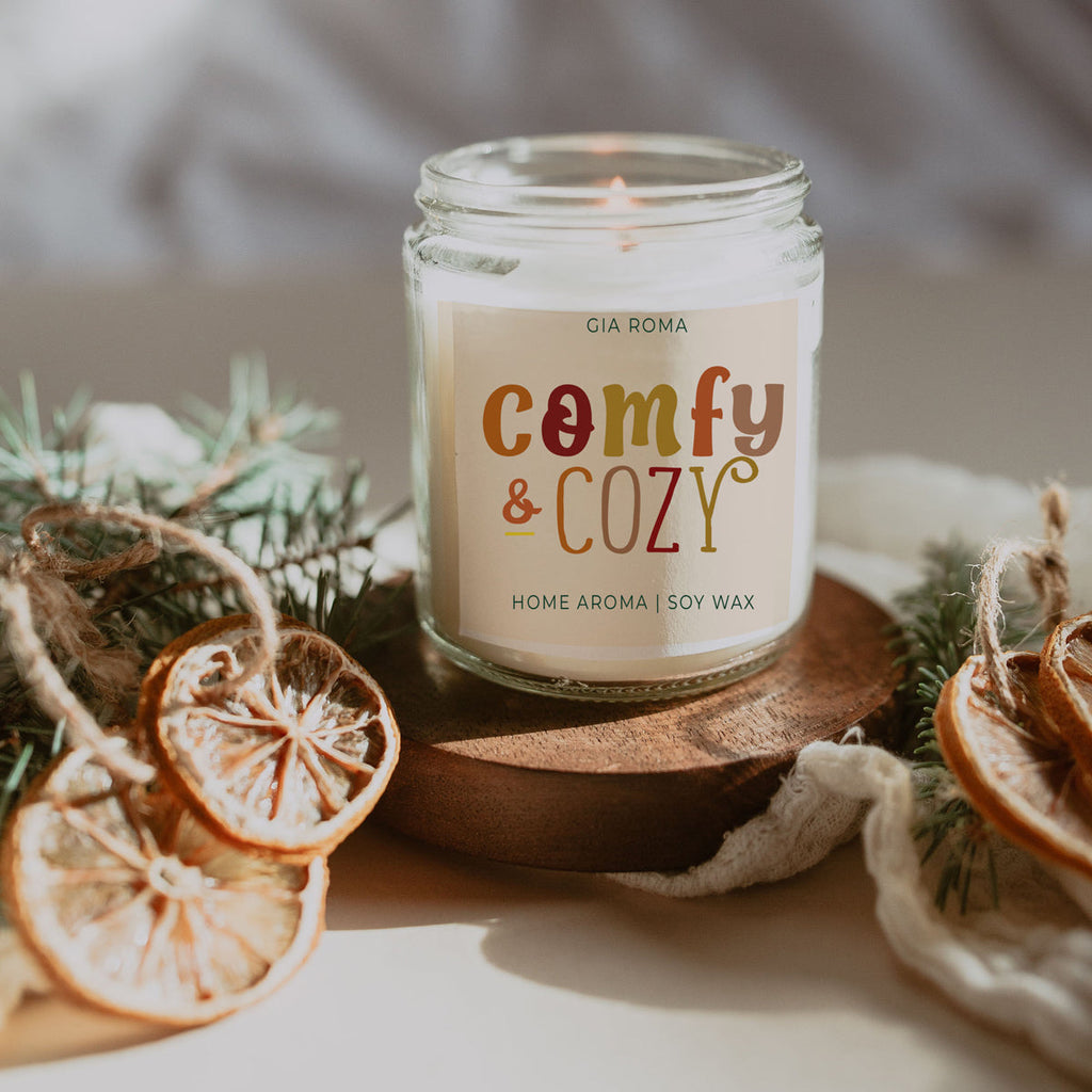 Pumpkin Spice Soy Candle 9oz Jar, Vanilla Whipped Cream Cinnamon BandsCo Straps