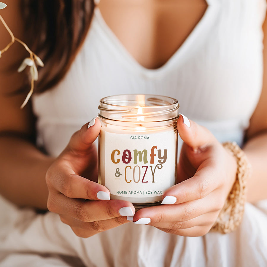 Pumpkin Spice Soy Candle 9oz Jar, Vanilla Whipped Cream Cinnamon BandsCo Straps