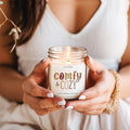 Pumpkin Spice Soy Candle 9oz Jar, Vanilla Whipped Cream Cinnamon BandsCo Straps