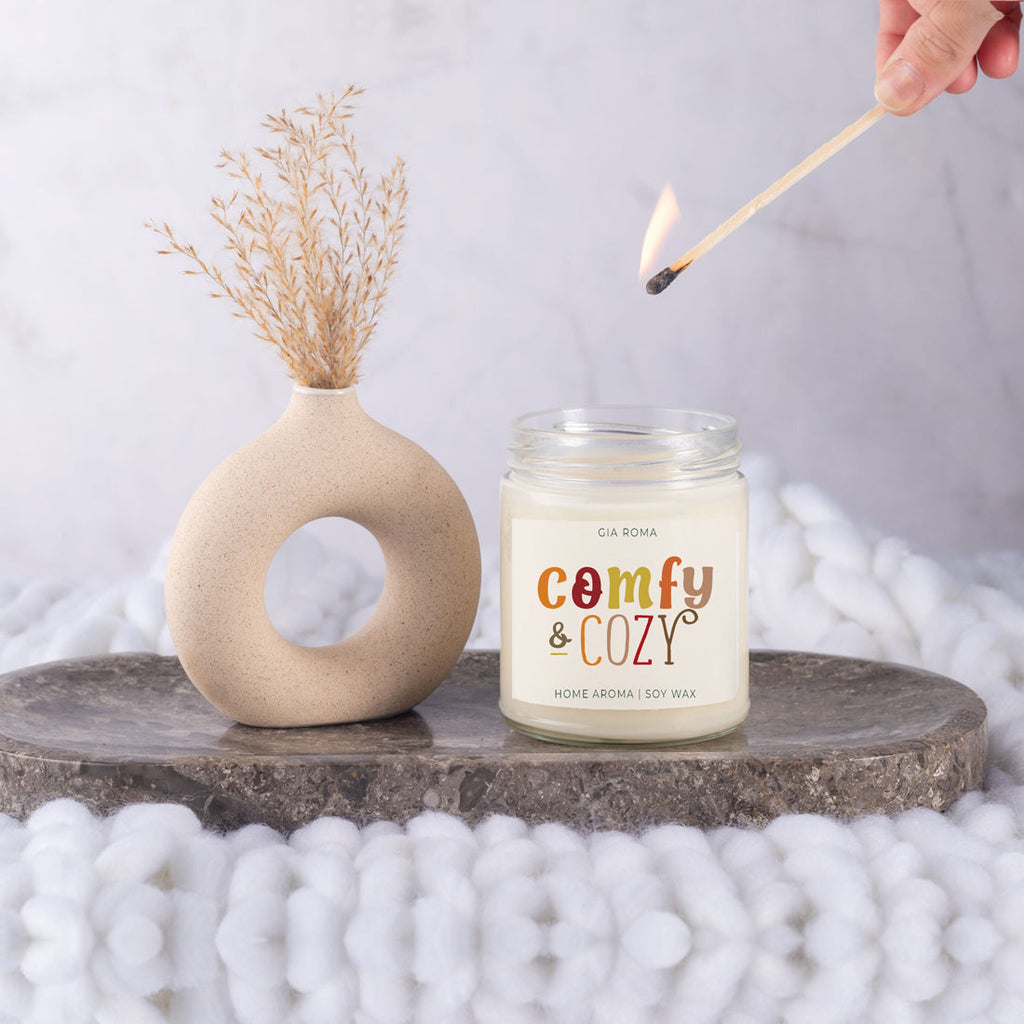 Pumpkin Spice Soy Candle 9oz Jar, Vanilla Whipped Cream Cinnamon BandsCo Straps