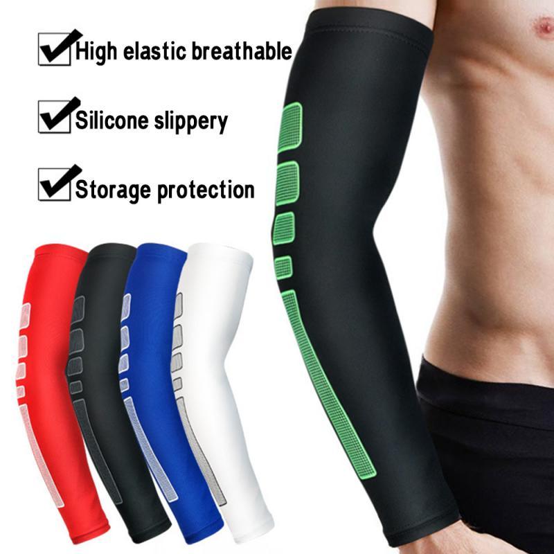 Compression Sleeve Sports Arm Cover Basketball Cycling Arm Warmer Summer Running UV Protection Volleyball UV Sun Protection Cooling Arm Sleeves Compression Sports Cover Up Arm Sleeve For Biking Cycling Outdoor Sports Stevvex