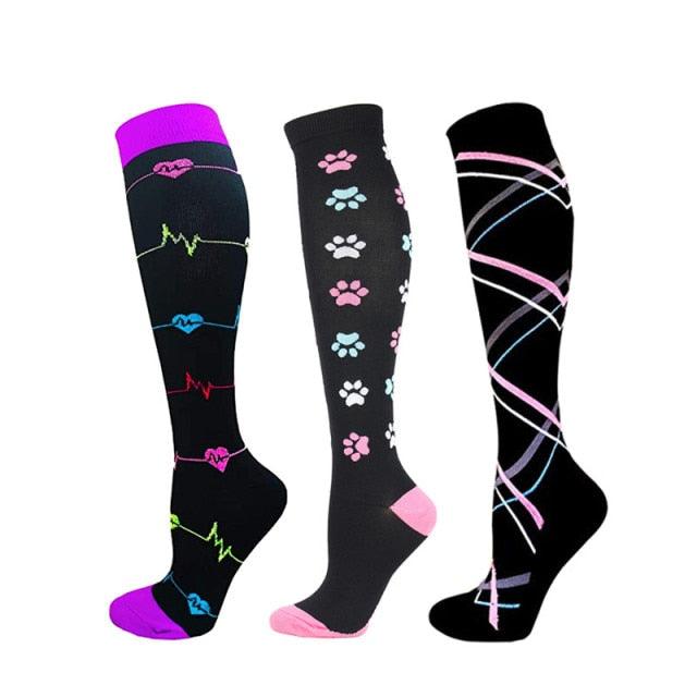 Compression Socks Athletic Best Graduated Breathable Nursing Socks Fit Running Outdoor Sports Socks Hiking Socks For Athlete Men And Women Stevvex
