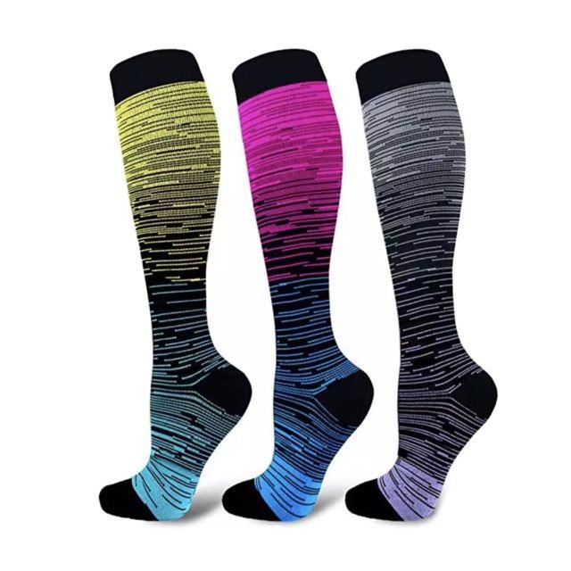 Compression Socks Athletic Best Graduated Breathable Nursing Socks Fit Running Outdoor Sports Socks Hiking Socks For Athlete Men And Women Stevvex