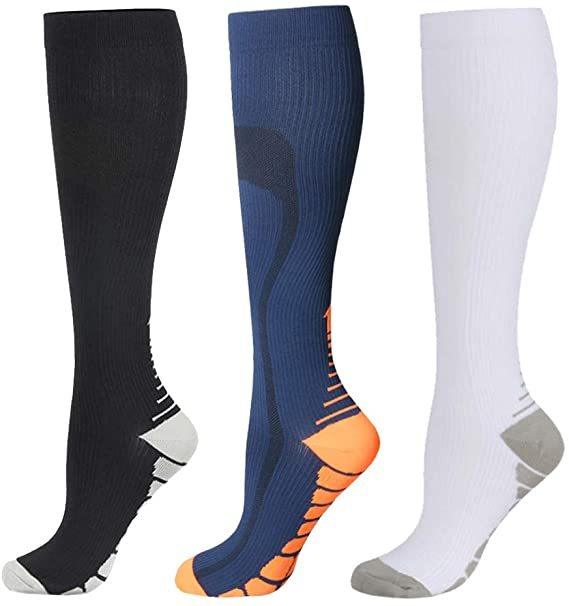 Compression Socks Athletic Best Graduated Breathable Nursing Socks Fit Running Outdoor Sports Socks Hiking Socks For Athlete Men And Women Stevvex