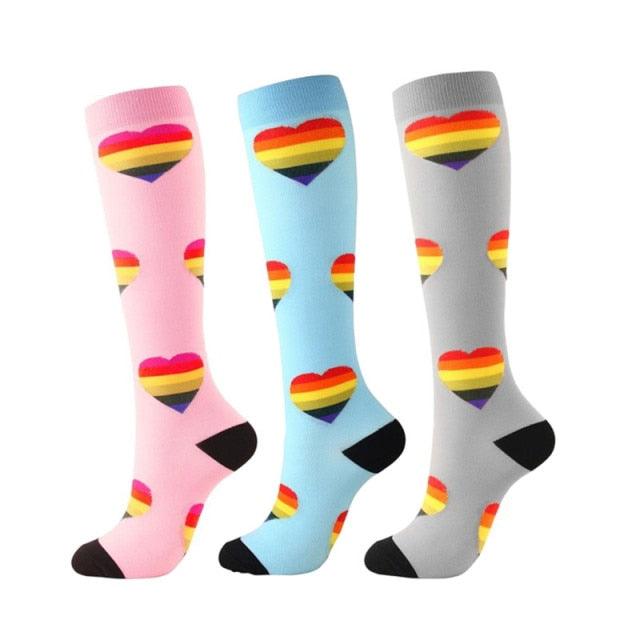 Compression Socks Athletic Best Graduated Breathable Nursing Socks Fit Running Outdoor Sports Socks Hiking Socks For Athlete Men And Women Stevvex
