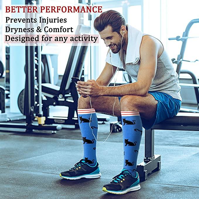 Compression Socks Athletic Best Graduated Breathable Nursing Socks Fit Running Outdoor Sports Socks Hiking Socks For Athlete Men And Women Stevvex