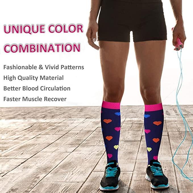 Compression Socks Athletic Best Graduated Breathable Nursing Socks Fit Running Outdoor Sports Socks Hiking Socks For Athlete Men And Women Stevvex