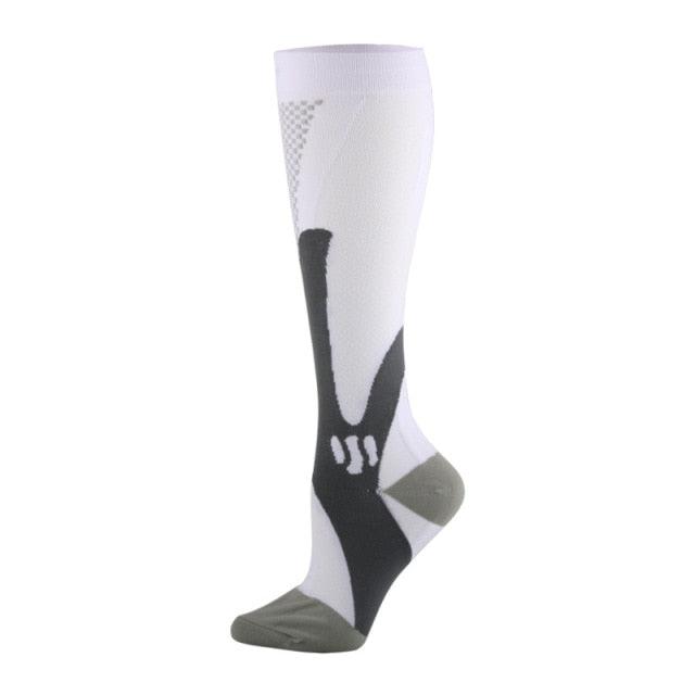 Compression Socks Nylon Medical Nursing Stockings Specializes Outdoor Cycling Sport Socks Men,20-30mmhg Run Nurse Socks for Edema Diabetic Varicose Veins Fast-drying Breathable Adult Sports Socks Stevvex