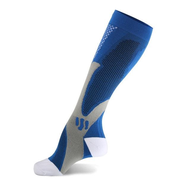 Compression Socks Nylon Medical Nursing Stockings Specializes Outdoor Cycling Sport Socks Men,20-30mmhg Run Nurse Socks for Edema Diabetic Varicose Veins Fast-drying Breathable Adult Sports Socks Stevvex