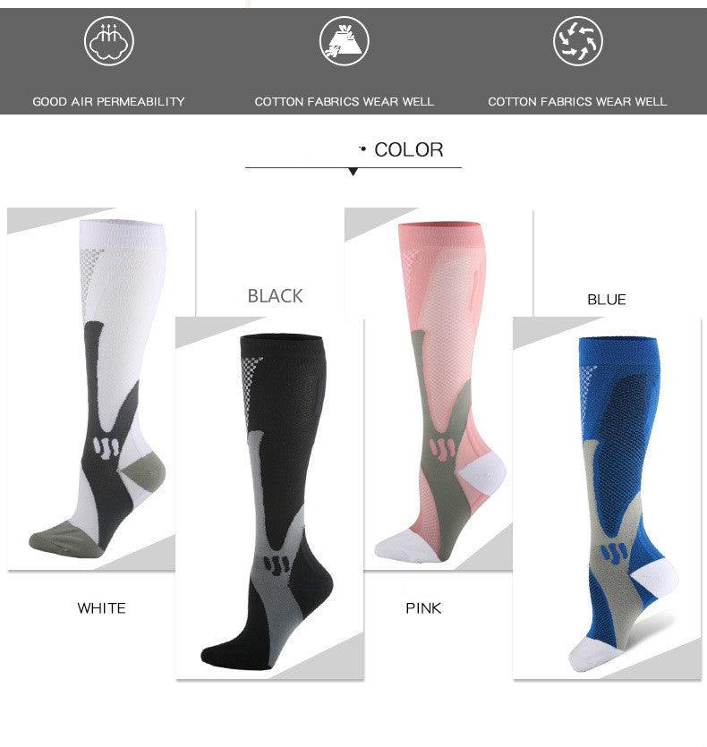 Compression Socks Nylon Medical Nursing Stockings Specializes Outdoor Cycling Sport Socks Men,20-30mmhg Run Nurse Socks for Edema Diabetic Varicose Veins Fast-drying Breathable Adult Sports Socks Stevvex