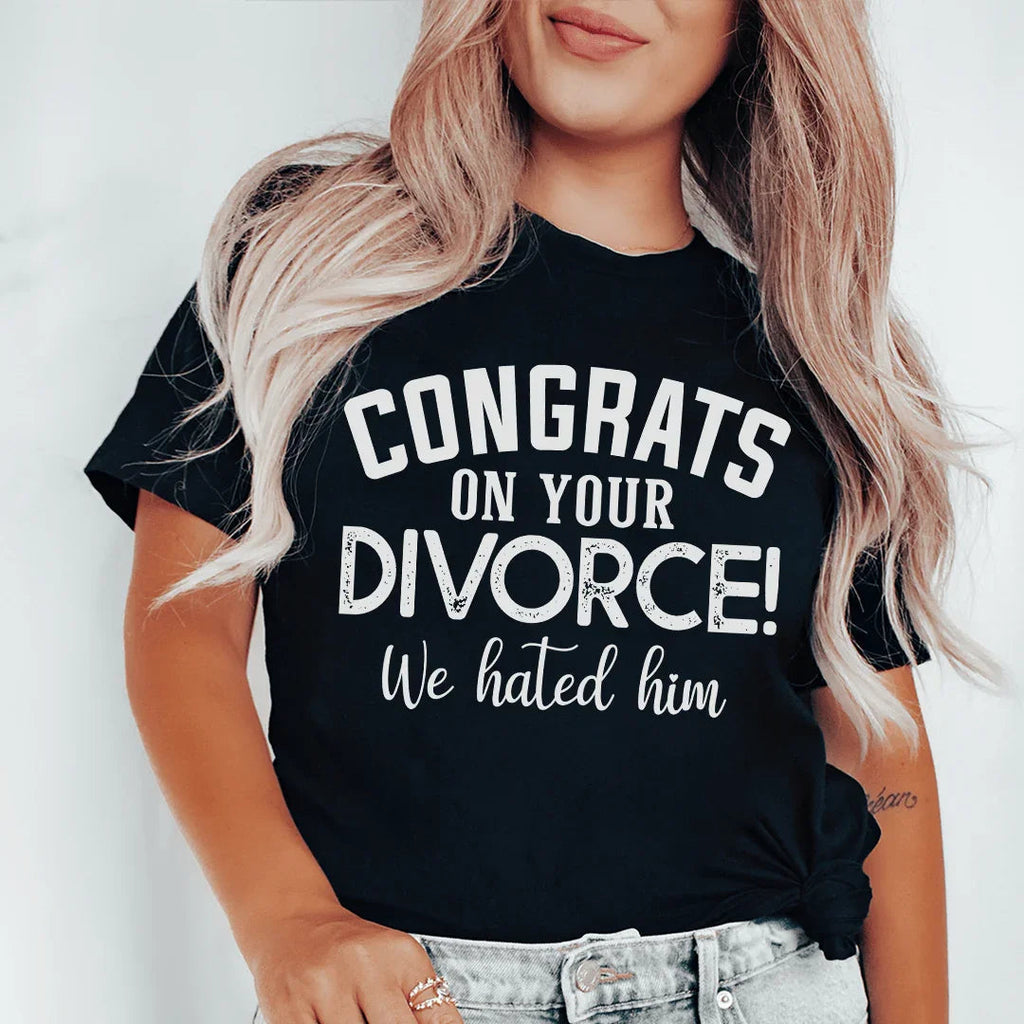 Congrats On Your Divorce Tee Peachy Sunday