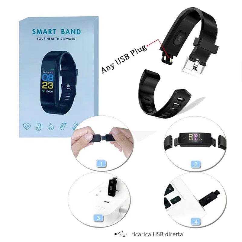 Connected Child Smart Sport Watch For Girls Boys Students Wrist Clock Electronic LED Digital Child Wrist Watch Fitness Tracker With Heart Rate Monitor Waterproof Activity Tracker With Sport Modes Sleep Monitor Fitness Watch With Call SMS Reminder Stevvex