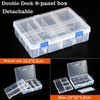 Container Plastic Box Practical Adjustable Compartment Jewelry Earring Bead Screw Holder Case Display Case storage Box Plastic Jewelry Box for Earrings Rings Necklaces Storage Box