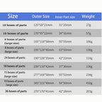 Container Plastic Box Practical Adjustable Compartment Jewelry Earring Bead Screw Holder Case Display Case storage Box Plastic Jewelry Box for Earrings Rings Necklaces Storage Box