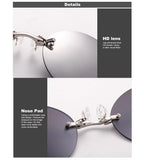 Convenient And Lightweight Sun Protection Sunglasses New Clip On Nose Glasses New Round Rimless Matrix Shape Sunglasses For Men & Women  Mini Frameless Vintage Sunglasses For men Stevvex