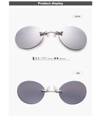 Convenient And Lightweight Sun Protection Sunglasses New Clip On Nose Glasses New Round Rimless Matrix Shape Sunglasses For Men & Women  Mini Frameless Vintage Sunglasses For men Stevvex