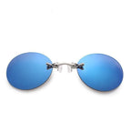 Convenient And Lightweight Sun Protection Sunglasses New Clip On Nose Glasses New Round Rimless Matrix Shape Sunglasses For Men & Women  Mini Frameless Vintage Sunglasses For men Stevvex