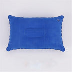 Convenient Ultralight Inflatable PVC Nylon Air Pillow Sleep Cushion Travel Bedroom Hiking Beach Car Plane Head Rest Support Inflatable Camping Travel Pillows Ultralight Inflatable Pillow Small Squared Flocked Fabric Air Pillow for Hiking Camping Traveling Stevvex
