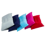 Convenient Ultralight Inflatable PVC Nylon Air Pillow Sleep Cushion Travel Bedroom Hiking Beach Car Plane Head Rest Support Inflatable Camping Travel Pillows Ultralight Inflatable Pillow Small Squared Flocked Fabric Air Pillow for Hiking Camping Traveling Stevvex