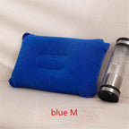 Convenient Ultralight Inflatable PVC Nylon Air Pillow Sleep Cushion Travel Bedroom Hiking Beach Car Plane Head Rest Support Inflatable Camping Travel Pillows Ultralight Inflatable Pillow Small Squared Flocked Fabric Air Pillow for Hiking Camping Traveling Stevvex