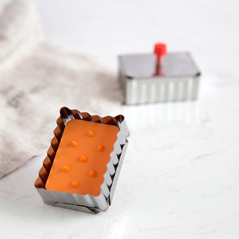 Cookie Molds Stainless Steel Cookie Cutter Baking Cake Biscuit Tools Cookie Cutter Stainless Steel Rectangular Biscuit Mold Stainless Steel Metal Molds Cutters For Kitchen Baking Christmas Small Cookie Cutters Stevvex