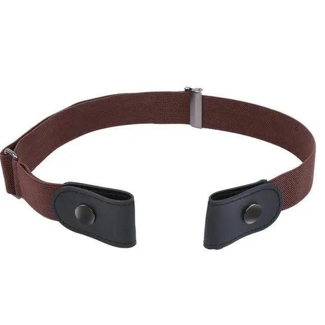 Cool Buckle-Free Stretch Elastic Waist Belt Unisex Style No Buckle Fashion Waistbands For Men And Women Simple Black Stretch Belt Invisible Elastic Belt For Jeans Pants Dresses Stevvex