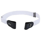 Cool Buckle-Free Stretch Elastic Waist Belt Unisex Style No Buckle Fashion Waistbands For Men And Women Simple Black Stretch Belt Invisible Elastic Belt For Jeans Pants Dresses Stevvex