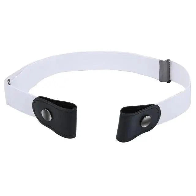 Cool Buckle-Free Stretch Elastic Waist Belt Unisex Style No Buckle Fashion Waistbands For Men And Women Simple Black Stretch Belt Invisible Elastic Belt For Jeans Pants Dresses Stevvex