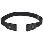Cool Buckle-Free Stretch Elastic Waist Belt Unisex Style No Buckle Fashion Waistbands For Men And Women Simple Black Stretch Belt Invisible Elastic Belt For Jeans Pants Dresses Stevvex