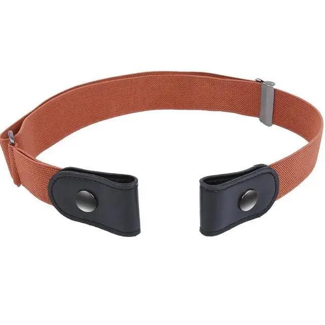 Cool Buckle-Free Stretch Elastic Waist Belt Unisex Style No Buckle Fashion Waistbands For Men And Women Simple Black Stretch Belt Invisible Elastic Belt For Jeans Pants Dresses Stevvex
