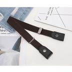 Cool Buckle-Free Stretch Elastic Waist Belt Unisex Style No Buckle Fashion Waistbands For Men And Women Simple Black Stretch Belt Invisible Elastic Belt For Jeans Pants Dresses Stevvex