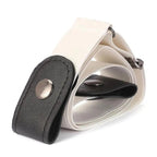 Cool Buckle-Free Stretch Elastic Waist Belt Unisex Style No Buckle Fashion Waistbands For Men And Women Simple Black Stretch Belt Invisible Elastic Belt For Jeans Pants Dresses Stevvex