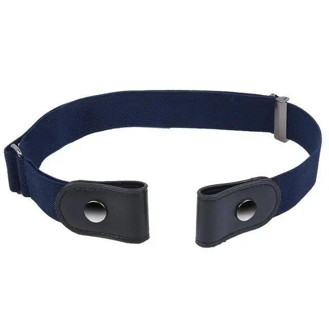 Cool Buckle-Free Stretch Elastic Waist Belt Unisex Style No Buckle Fashion Waistbands For Men And Women Simple Black Stretch Belt Invisible Elastic Belt For Jeans Pants Dresses Stevvex