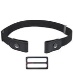 Cool Buckle-Free Stretch Elastic Waist Belt Unisex Style No Buckle Fashion Waistbands For Men And Women Simple Black Stretch Belt Invisible Elastic Belt For Jeans Pants Dresses Stevvex