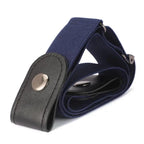 Cool Buckle-Free Stretch Elastic Waist Belt Unisex Style No Buckle Fashion Waistbands For Men And Women Simple Black Stretch Belt Invisible Elastic Belt For Jeans Pants Dresses Stevvex