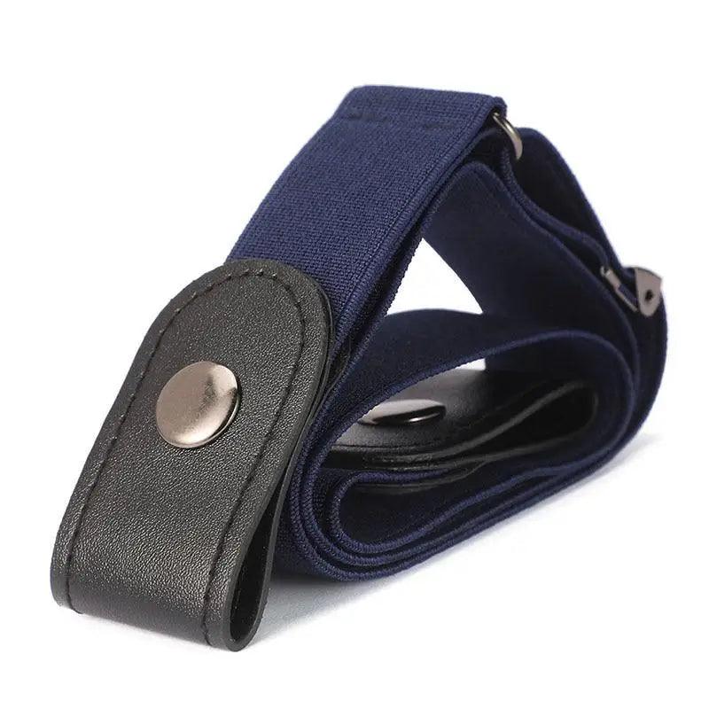 Cool Buckle-Free Stretch Elastic Waist Belt Unisex Style No Buckle Fashion Waistbands For Men And Women Simple Black Stretch Belt Invisible Elastic Belt For Jeans Pants Dresses Stevvex
