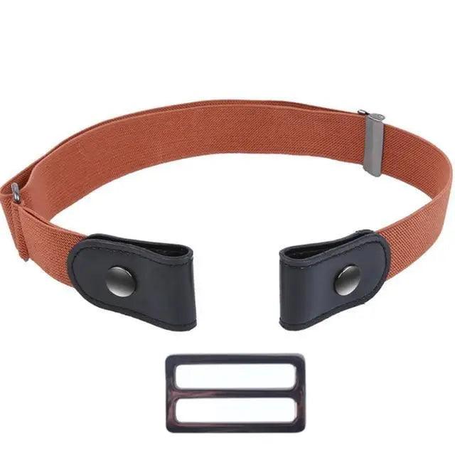 Cool Buckle-Free Stretch Elastic Waist Belt Unisex Style No Buckle Fashion Waistbands For Men And Women Simple Black Stretch Belt Invisible Elastic Belt For Jeans Pants Dresses Stevvex