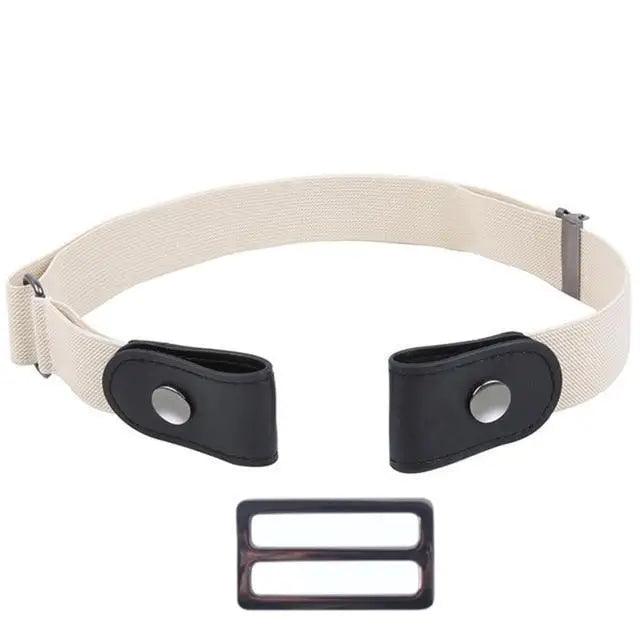Cool Buckle-Free Stretch Elastic Waist Belt Unisex Style No Buckle Fashion Waistbands For Men And Women Simple Black Stretch Belt Invisible Elastic Belt For Jeans Pants Dresses Stevvex
