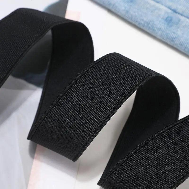 Cool Buckle-Free Stretch Elastic Waist Belt Unisex Style No Buckle Fashion Waistbands For Men And Women Simple Black Stretch Belt Invisible Elastic Belt For Jeans Pants Dresses Stevvex