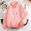 Cool Cow Print Hoodie Strawberry Casual Pullover Oversized Sweatshirt Pullover Sweatshirts for Women Cute Strawberry Cow Print Hoodie Casual Top Aesthetic Clothes For Women Funny Hoodies Stevvex