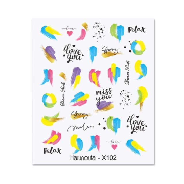Cool Geometrics Pattern Water Decals Stickers Flower Leaves Slider For Nails Spring Summer Nail Art Decoration Tattoos Women Nail Art Stickers Water Transfer Decals Design Nail Art Supplies Manicure Acrylic Nail Foil Stencils Decorations Stevvex
