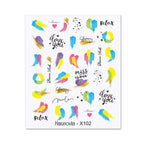 Cool Geometrics Pattern Water Decals Stickers Flower Leaves Slider For Nails Spring Summer Nail Art Decoration Tattoos Women Nail Art Stickers Water Transfer Decals Design Nail Art Supplies Manicure Acrylic Nail Foil Stencils Decorations Stevvex
